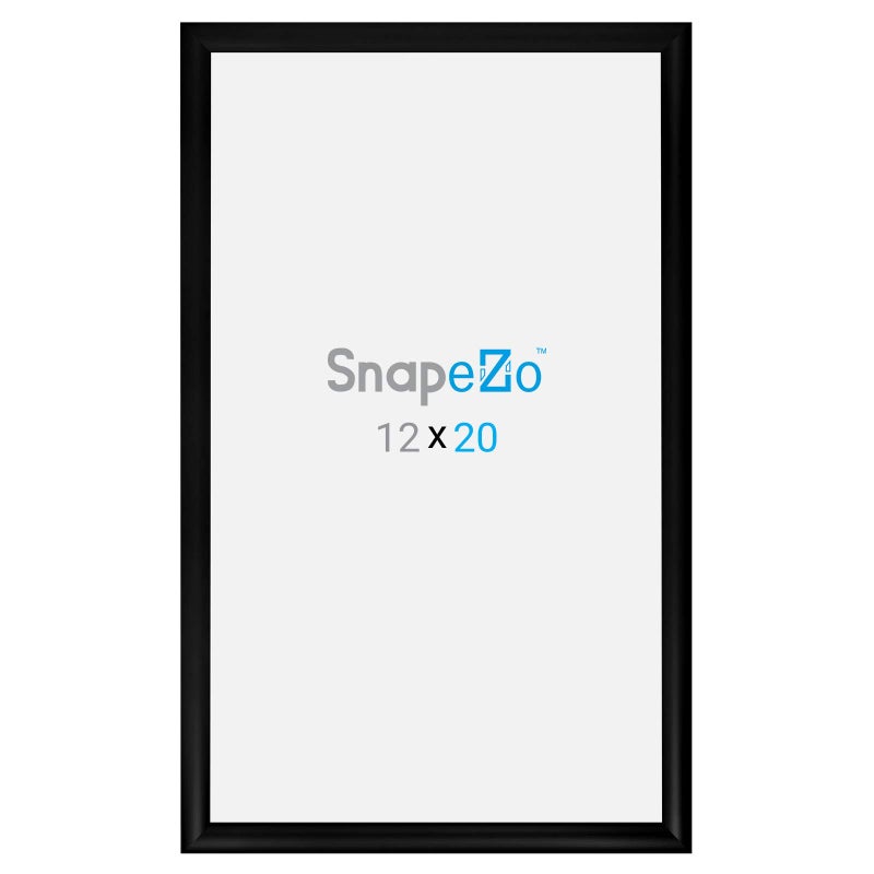 SnapeZo Poster Frame 12x20 Inches, Black 1.2 Inch Aluminum Profile, Front-Loading Snap Frame, Wall Mounting, Premium Series - Image 5